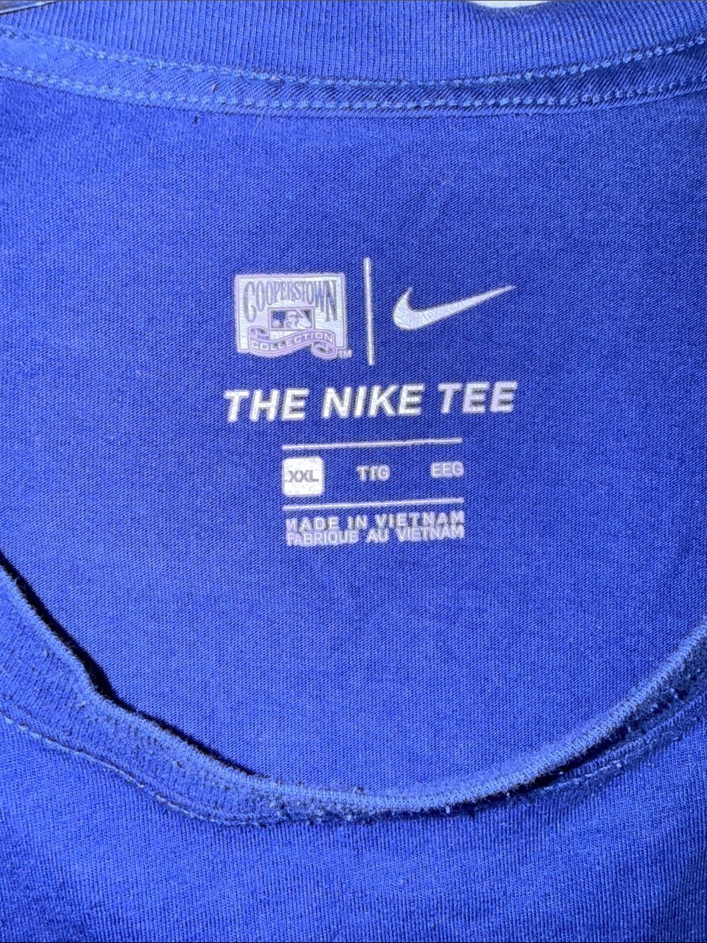 Nike MLB Blue Chicago Cubs Logo Short Sleeve Tee Men’s Size 2XL 🔥 G5 - Picture 3 of 3